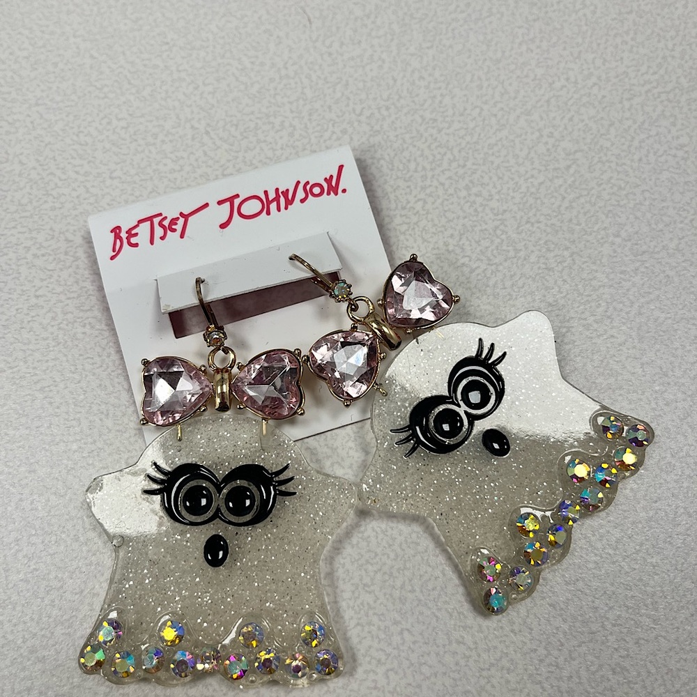 Betsy Johnson Ghost Earrings